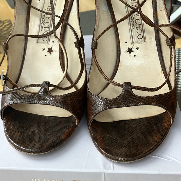 Jimmy Choo tobacco Karung skin stiletto - Picture 2 of 8